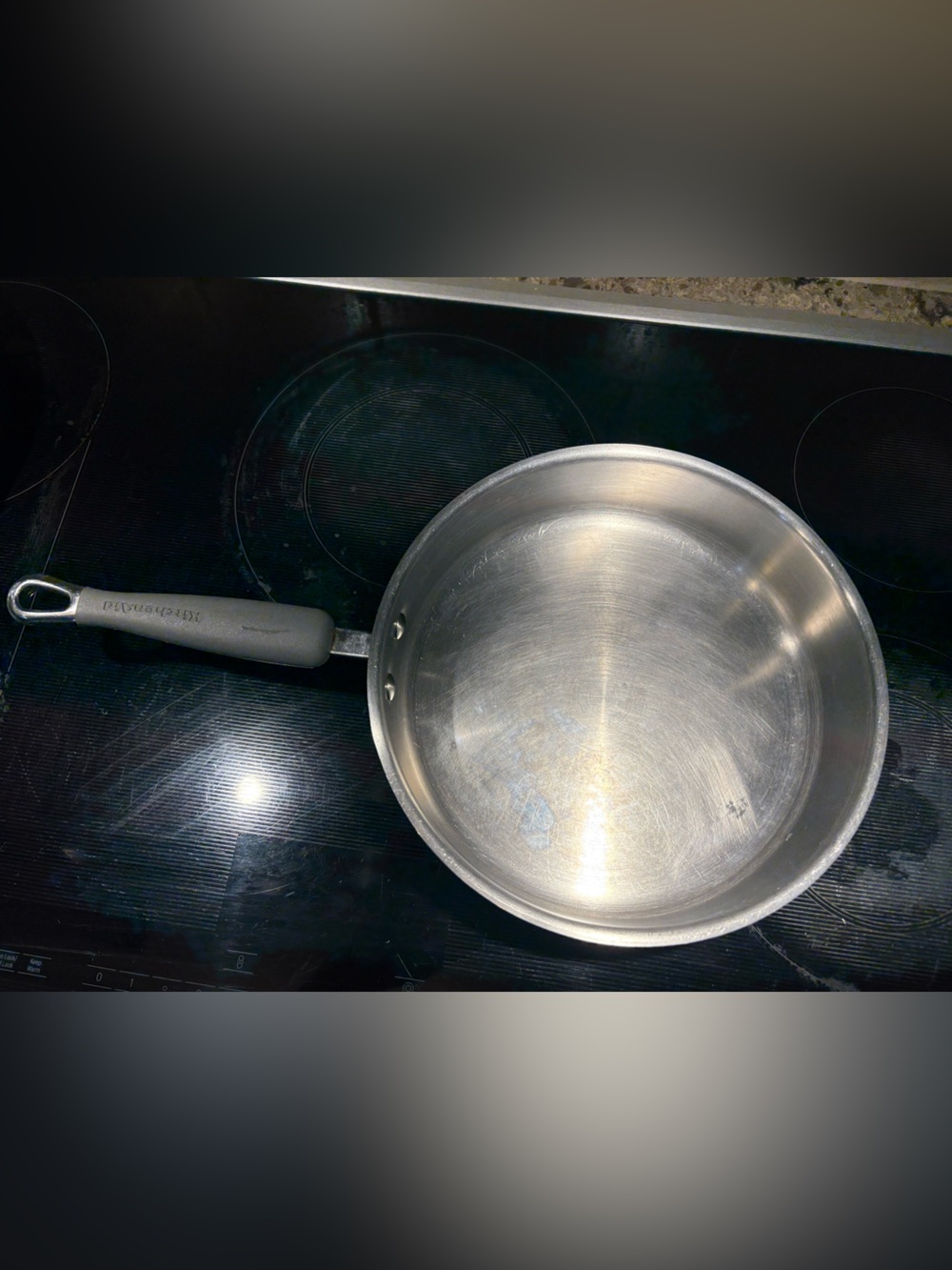 KitchenAid Stainless Steel Frying Pan with Black Handle